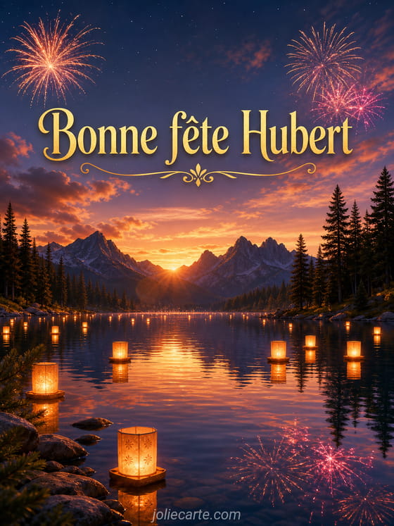 Carte bonne fête Hubert