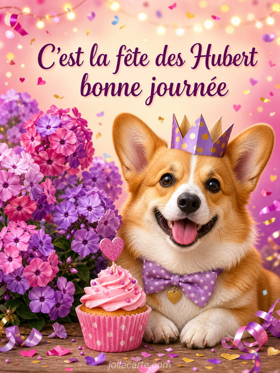 Carte bonne fête Hubert