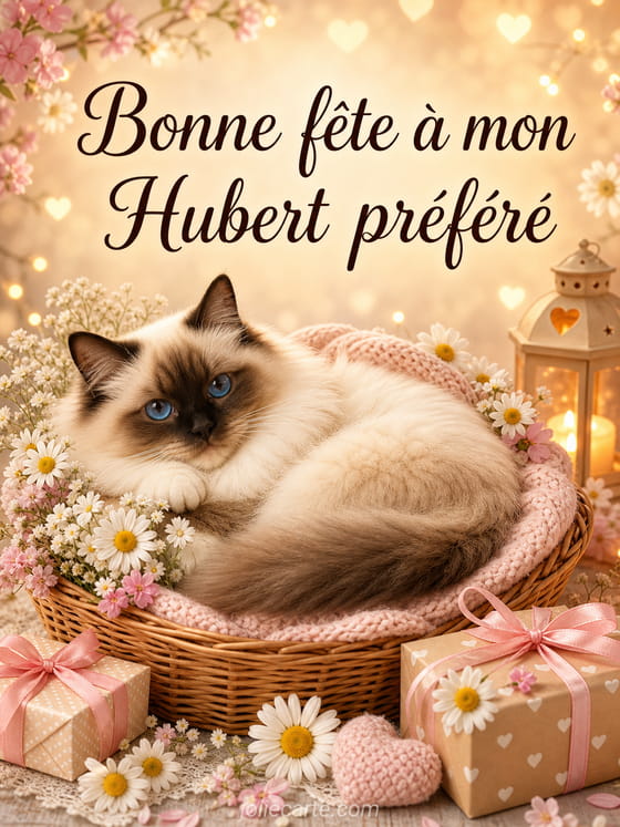Carte bonne fête Hubert