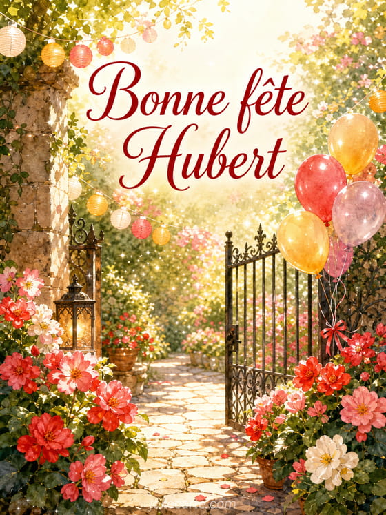Carte bonne fête Hubert