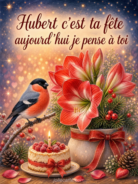 Carte bonne fête Hubert