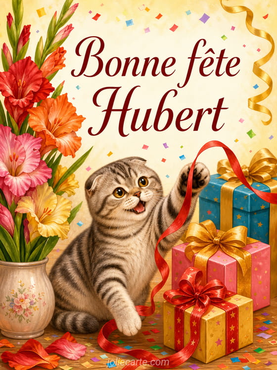 Carte bonne fête Hubert