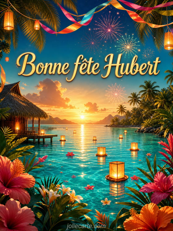 Carte bonne fête Hubert