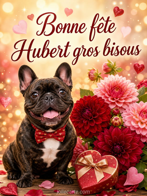 Carte bonne fête Hubert