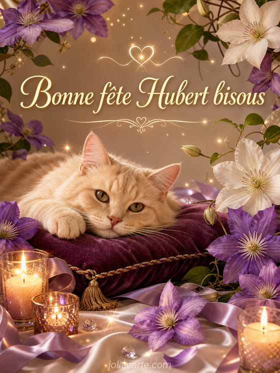 Carte bonne fête Hubert