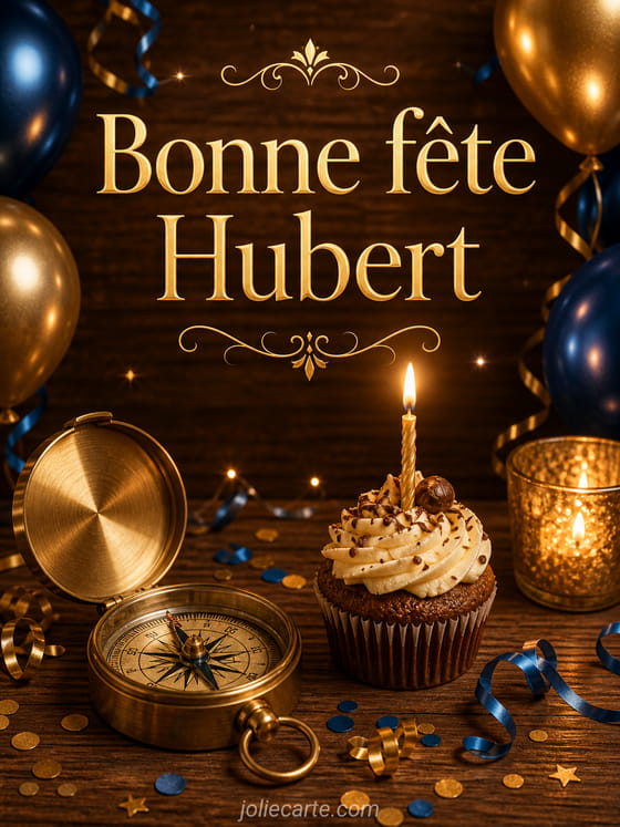 Carte bonne fête Hubert