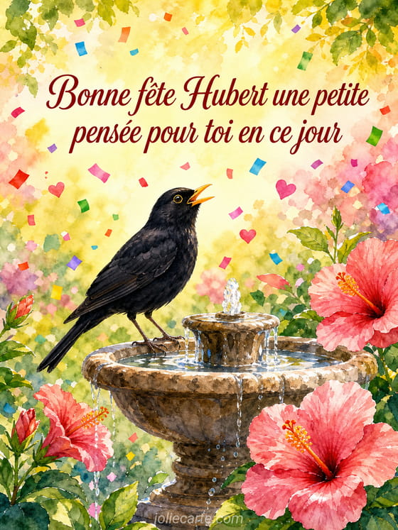 Carte bonne fête Hubert