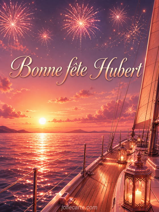 Carte bonne fête Hubert