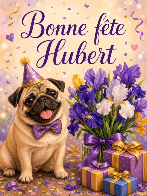 Carte bonne fête Hubert