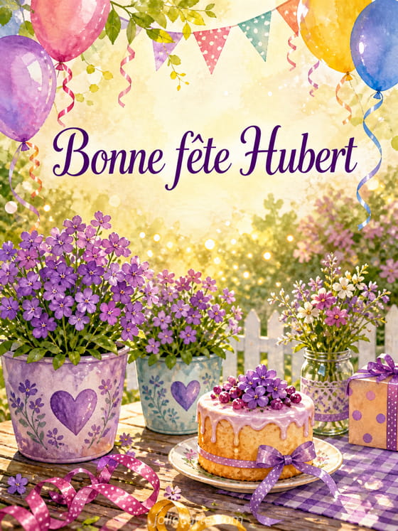 Carte bonne fête Hubert