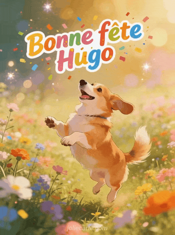 Bonne fête Hugo - Hugo gif bonne fete gratuit