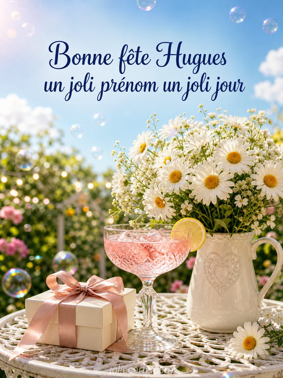 Carte bonne fĂȘte Hugues