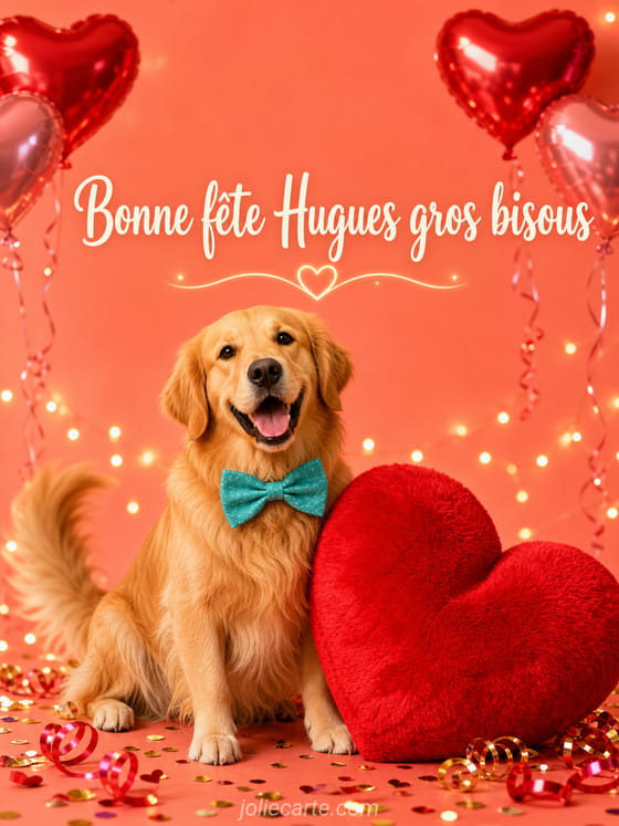 Carte bonne fĂȘte Hugues