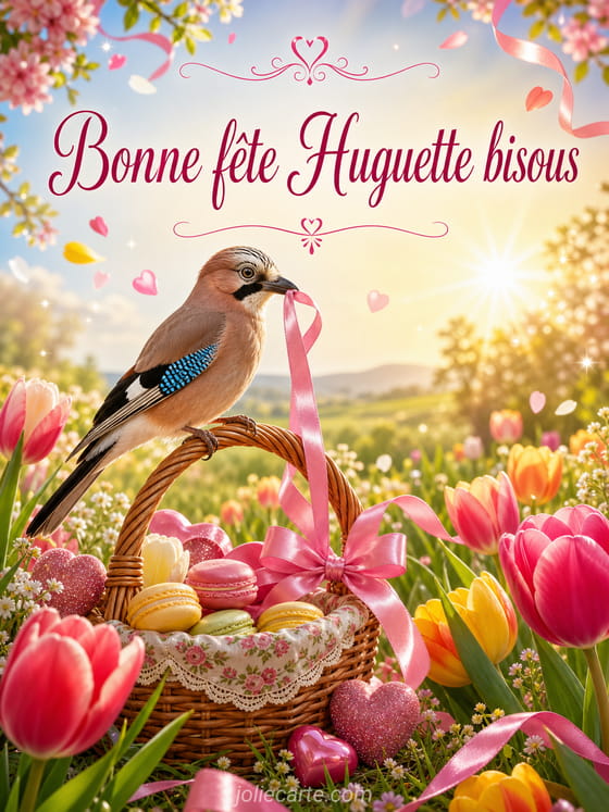 Carte bonne fĂȘte Huguette