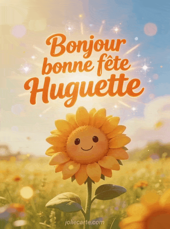 Bonne fête Huguette - Huguette image de bonne fete gratuite