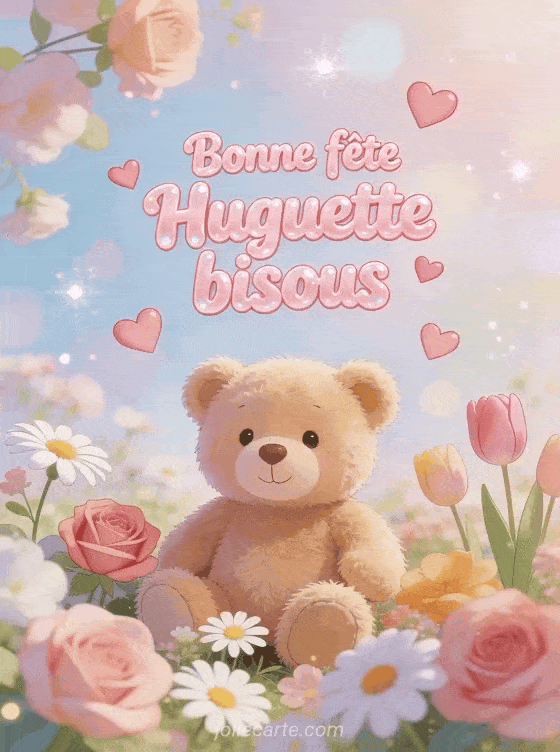 Bonne fête Huguette - Huguette bonne fete mon coeur