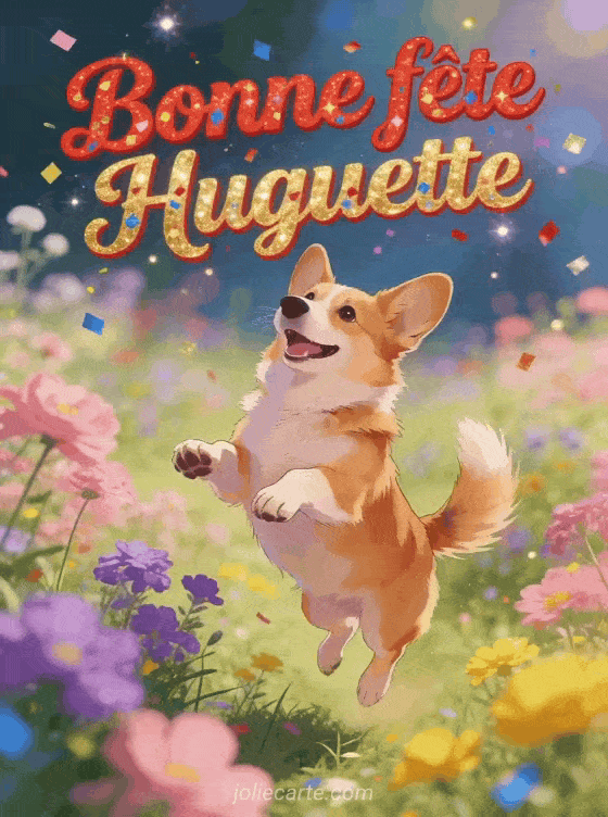 Bonne fête Huguette - Huguette gif bonne fete gratuit