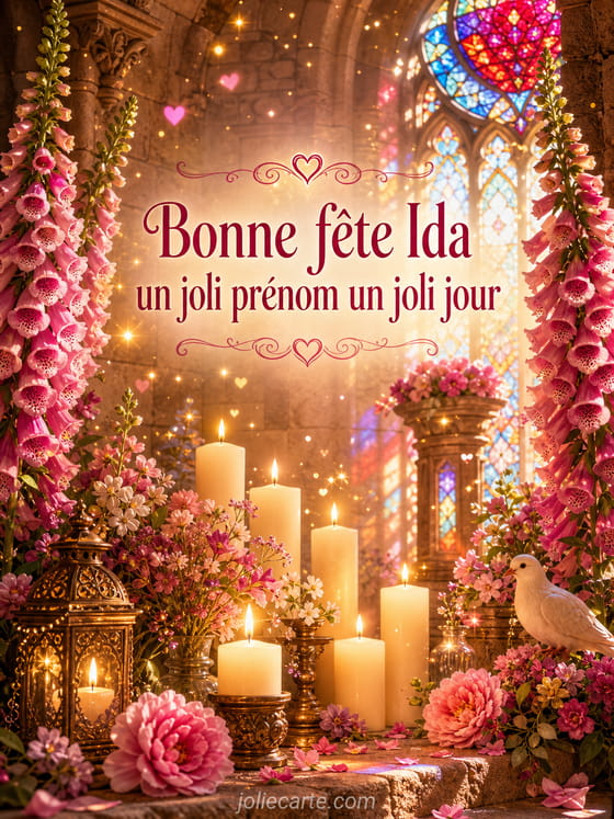 Carte bonne fête Ida
