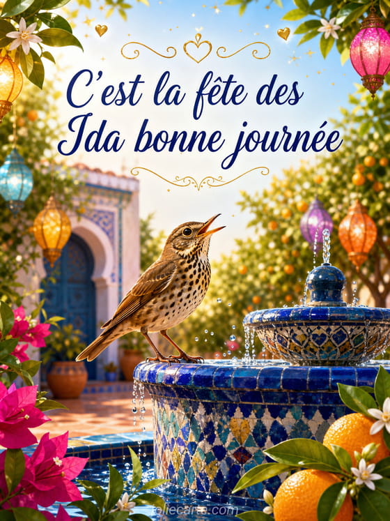 Carte bonne fête Ida