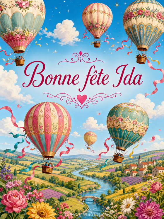 Carte bonne fête Ida