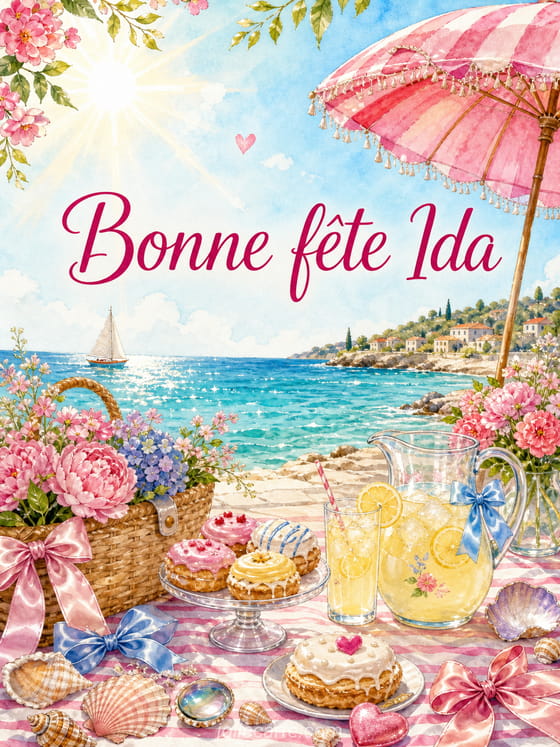 Carte bonne fête Ida