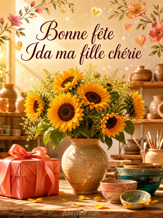 Carte bonne fête Ida