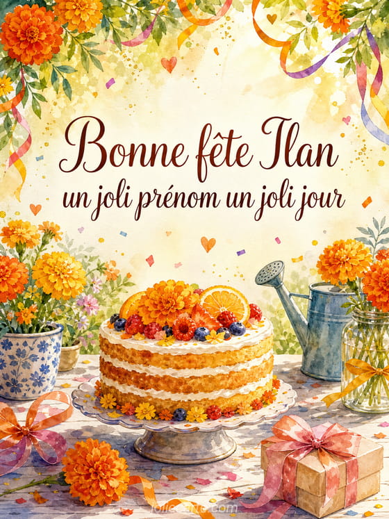 Carte bonne fĂȘte Ilan