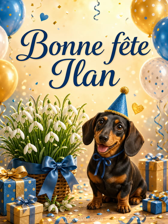 Carte bonne fĂȘte Ilan