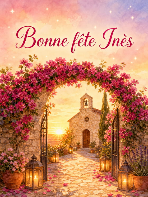 Carte bonne fĂȘte InĂšs