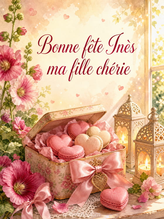 Carte bonne fĂȘte InĂšs