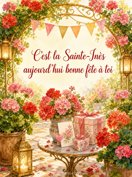Carte bonne fĂȘte InĂšs