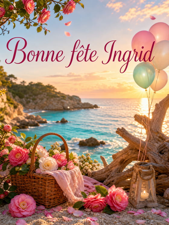 Carte bonne fĂȘte Ingrid