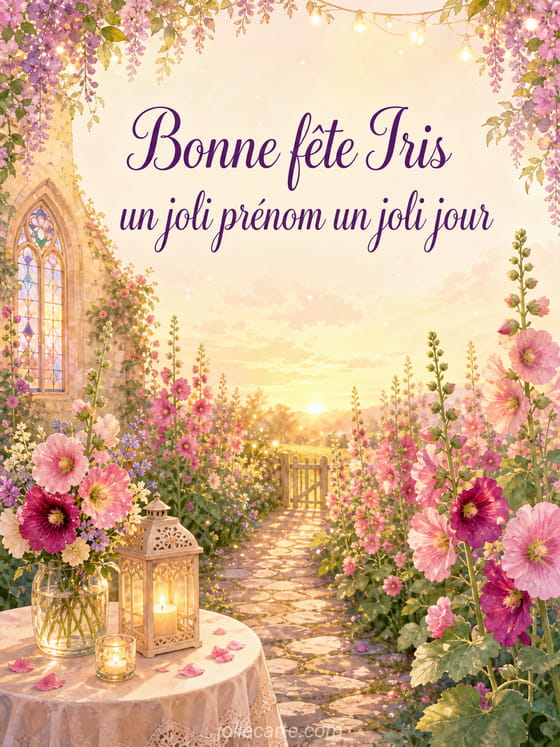 Carte bonne fĂȘte Iris