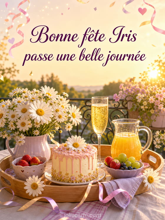 Carte bonne fĂȘte Iris