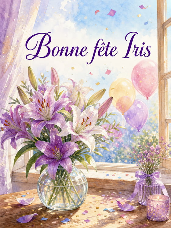 Carte bonne fĂȘte Iris