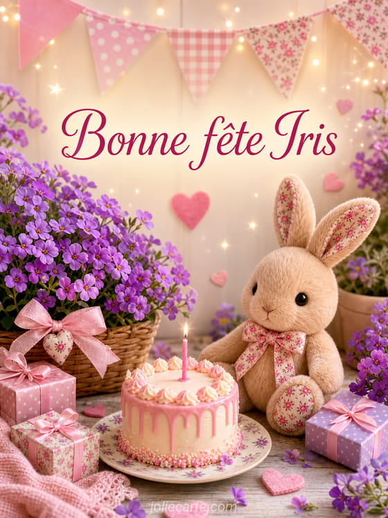Carte bonne fĂȘte Iris