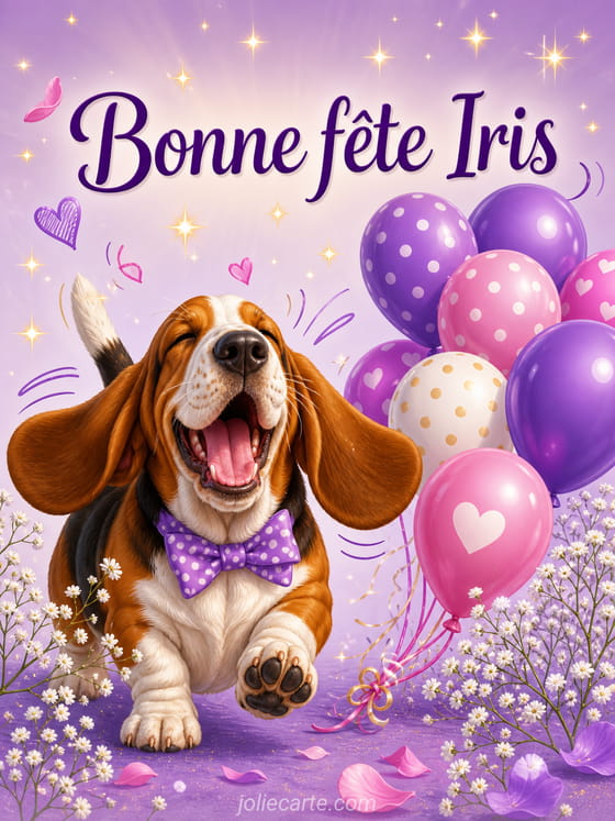 Carte bonne fĂȘte Iris