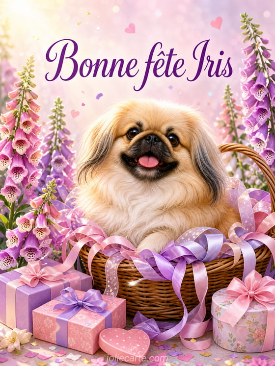 Carte bonne fĂȘte Iris