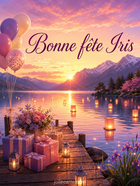 Carte bonne fĂȘte Iris