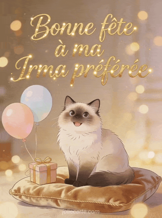 Bonne fête Irma - Bonne fete irma chat