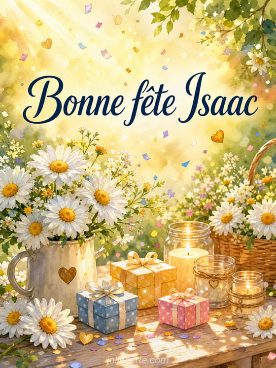 Carte bonne fête Isaac