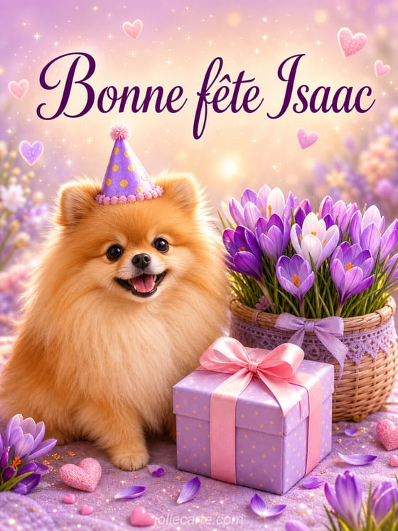 Carte bonne fête Isaac