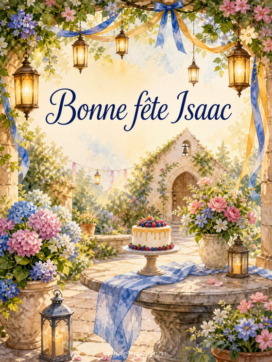 Carte bonne fête Isaac