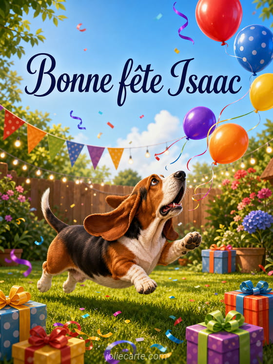 Carte bonne fête Isaac