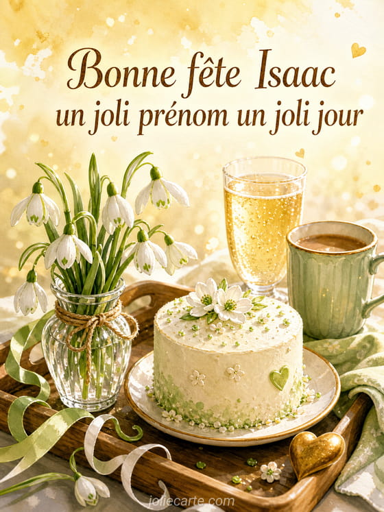 Carte bonne fête Isaac