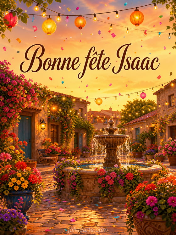 Carte bonne fête Isaac