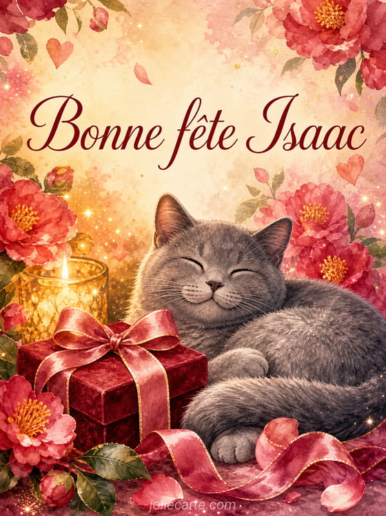 Carte bonne fête Isaac