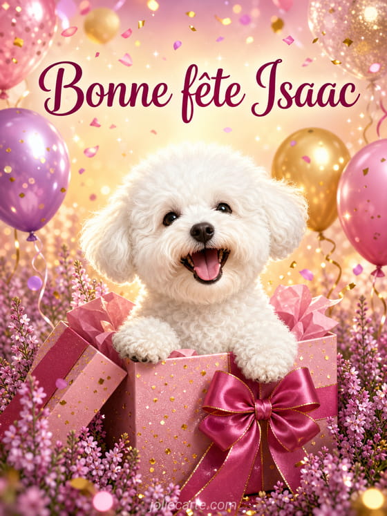 Carte bonne fête Isaac