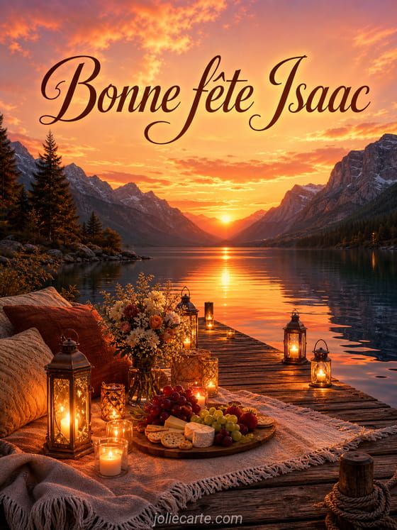 Carte bonne fête Isaac