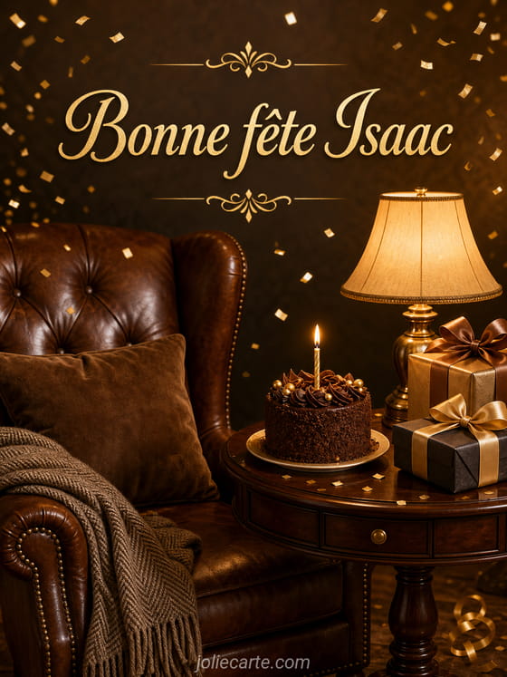 Carte bonne fête Isaac